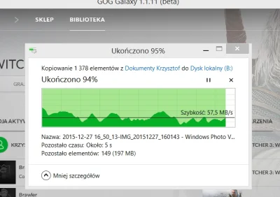 k__d - Jednak dalej kaszana, przy kopiowaniu kilku GB zdjęć prędkość momentami spada ...