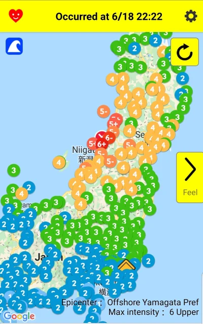 ama-japan - Właśnie mieliśmy silne trzęsienie ziemi na północnym zachodzie Japonii, z...