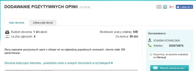 wojo - Zgadnijcie co łączy ogłoszenie na oferii o dodawaniu opinii: http://oferia.pl/...