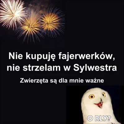 iskra-piotr - Fajerwerki w sylwestra vs. zwierzęta.

Odpalasz fajerwerki w sylwestr...