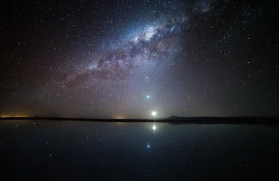 mactrix - Odbicie Księżyca i Wenus w Laguna Cejar, Chile fot. Nicholas Buer. Chciałby...