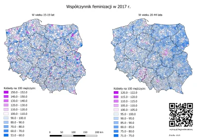 czarnobiaua - Współczynnik feminizacji według wybranych grup wieku w 2017 r.

Czyli...