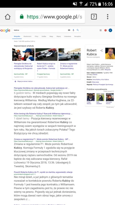 tanebau - Po wpisaniu Kubica w google, zobaczcie zdjecie Massy po prawej stronie xD

...