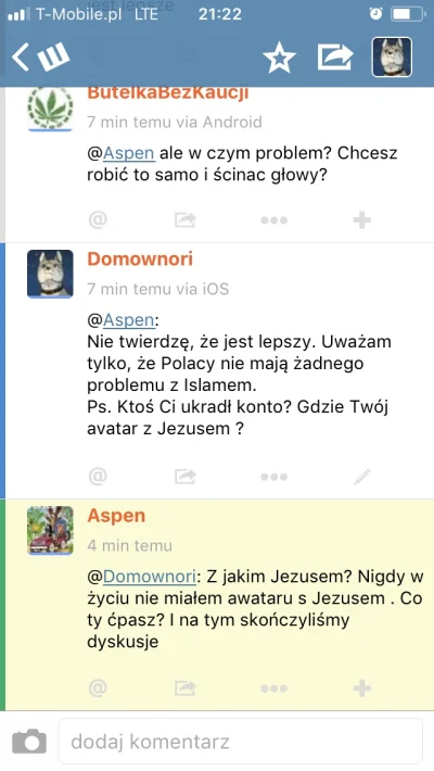 D.....i - Co się stało z aspenem? Ktoś mu ukradł konto?
#wykop #pytanie #bekazkatoli ...