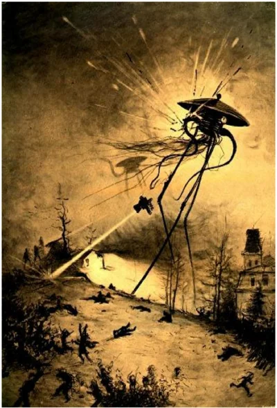 h.....3 - Henrique Alvim Correa, ilustracja do francuskiego wydania Wojny światów H.G...