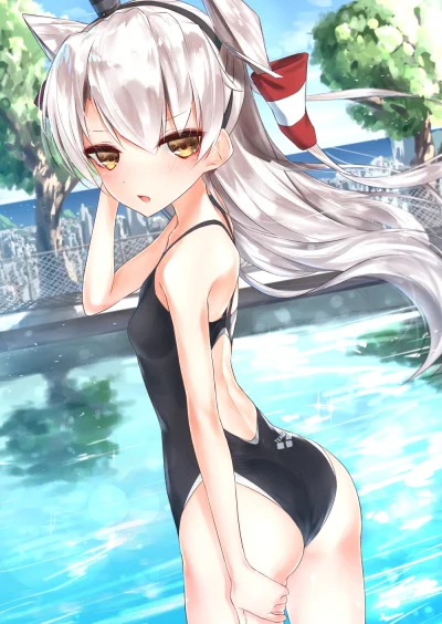 l.....f - #randomanimeshit #kancolle #kantaicollection #amatsukaze #swimsuit #pixiv #...