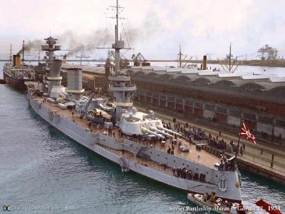 Pierdyliard - #militaryboners #wojsko #marynarkawojenna #rosja
Sowiecki okręt Marat ...