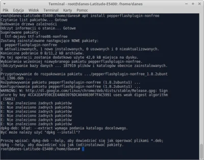 Danes - Mirki, mam problem z instalacją pakietu pepperflashplugin-nonfree ( ͡° ʖ̯ ͡°)...
