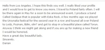 Anks - chyba mam szansę zostać groupie. #okcupid