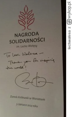 lechwalesa - Podpis Prezydenta Obamy