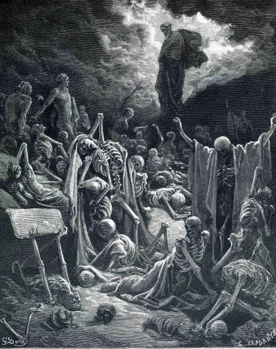 HuYuHai_Ding - Gustave Dore - The Vision of the Valley of Dry Bones, 1866, Romantyzm?...