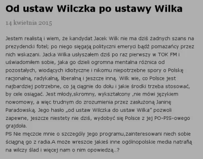 franekfm - #andrzejbober o #jacekwilk
źródło

#knp #wybory #wyboryprezydenckie #wy...