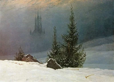 Catit - Caspar David Friedrich- Winter Landscape with Church (1811)
#malarstwo #sztu...