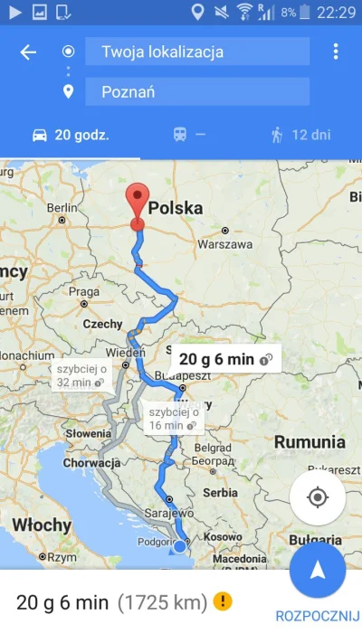 soszu - Mireczki, dzisiaj wyjątkowa długa trasa przede mną, powrót z wakacji do domu ...