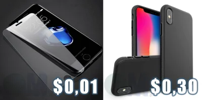 KulaM_pl - Od $0,01 (0,04zł) szkło na iPhone 7+ 8+ X z kuponem $1/1,01
$0,30 (1,19zł...