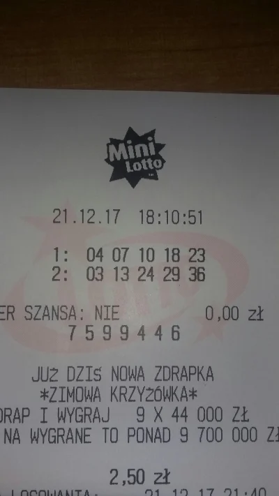 N.....k - Jak wygram 5tke kazdemu kto zaplusuje rozdam po 100zl #lotto #rozdajo