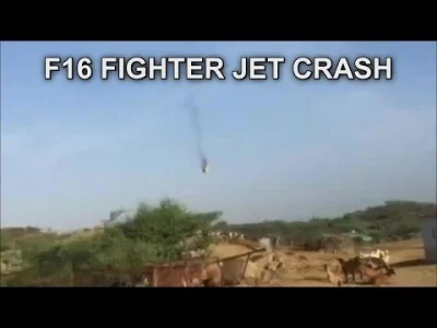 60groszyzawpis - Kilka ujęć przedstawiających rozbicie się F-16 lotnictwa Bahrajnu 29...
