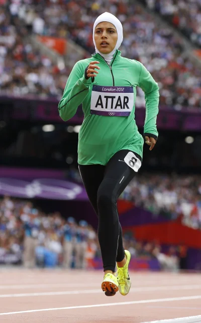 D.....h - Sarah Attar, biegaczka z Arabii Saudyjskiej. Igrzyska Olimpijskie w Londyni...