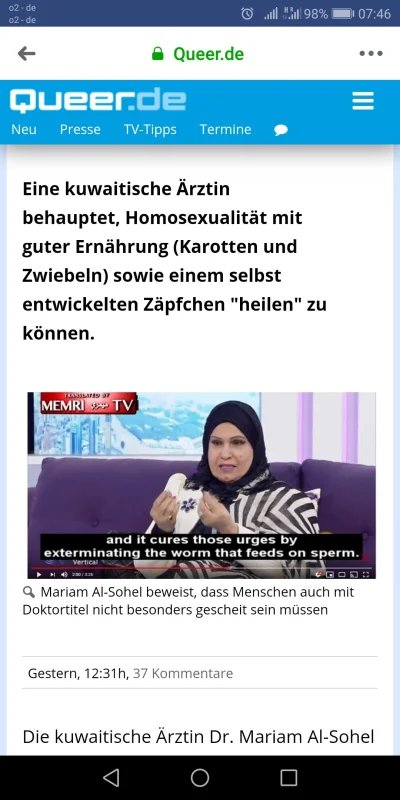 GoplanaLodz - Jakaś pani Doktor z Kuweitu twierdzi, że homosksualizm można wyleczyć z...