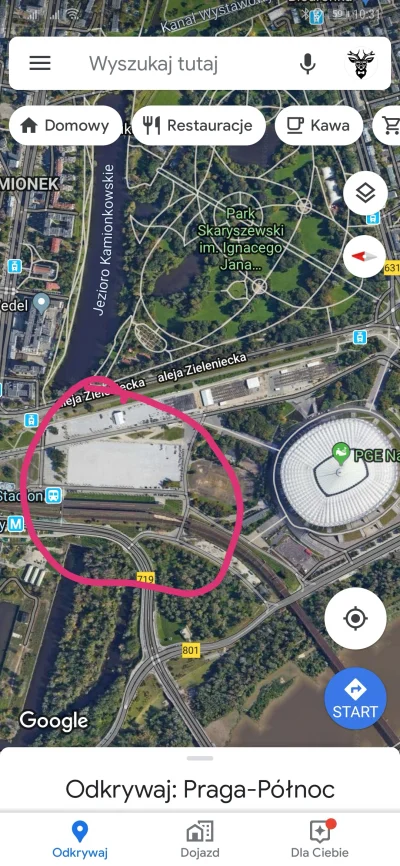 Derydu - @dafcior: pod stadionem jest zajebiscie duży parking, jeżeli przyjedziesz tr...