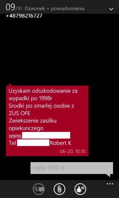 CherryJerry - Też ostatnio dostałem jakiegoś spam-smsa. Niepotrzebnie wkleiłeś screen...