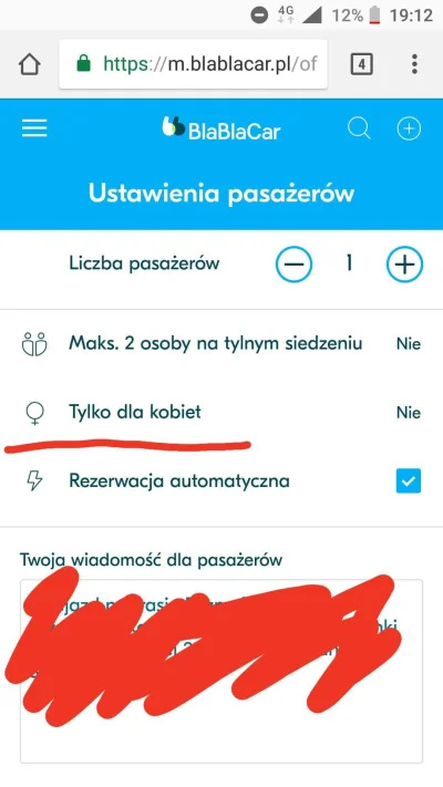 Papieska_kremowka - Czy tylko mnie zastanawia dlaczego w blablacar istnieje opcja ust...