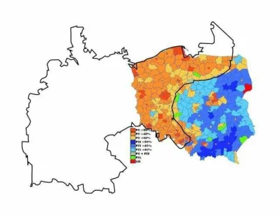 FlamesFromHell - Granice Imperium niemieckiego (1871-1918) a wynik wyborów w PL w 200...