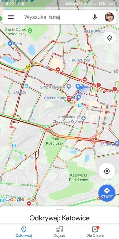 normanos - Ja pie... Wszystko stoi we wszystkie strony #katowice nawet wyjazd z tauze...