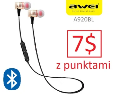 sebekss - Tylko 7$ [z punktami] za słuchawki Awei 920BL Sports Earbuds - Golden ( ͡° ...