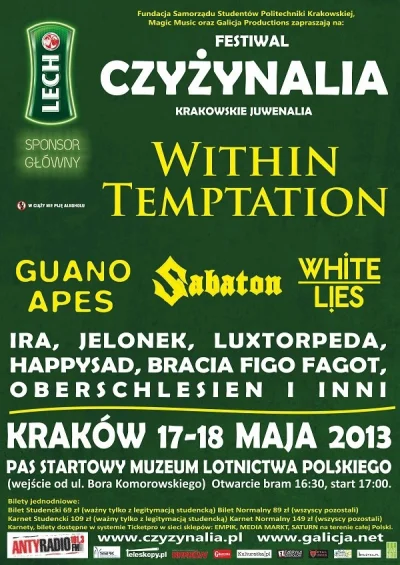 Zyngi - PROGRAM FESTIWALU:



Dzień Pierwszy 

 (17 maja 2013r) godz. 17:00

 zagrają...