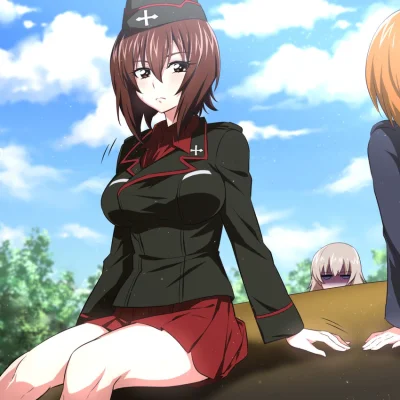 kedzior1916 - #randomanimeshit #girlsundpanzer #mahonishizumi #erikaitsumi #mihonishi...