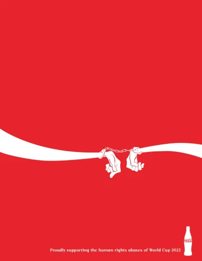 WezelGordyjski - #plakatypropagandowe #katar2022 

Coca-Cola jak zawsze marketing n...
