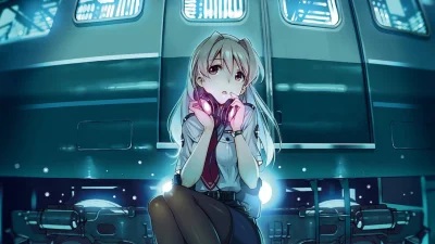 Azur88 - #randomanimeshit #anime #railwars #koumiharuka #longhair #whitehair #redeyes...