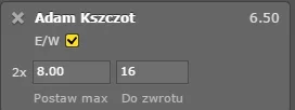 lesso - Obliczy ktoś ile wygram z tej stawki, jeśli kszczot bedzie na podium? Przeczy...