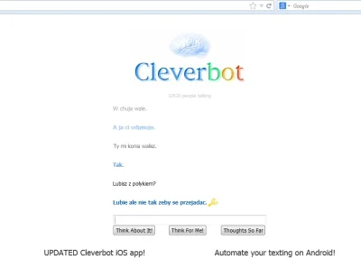 h3co1 - Ten cleverbot jest #!$%@? :D

#cleverbot #niewiemjaktootagowac