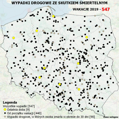 Birbirgo13 - MAPA WYPADKÓW DROGOWYCH ZE SKUTKIEM ŚMIERTELNYM - WAKACJE 2019

ZOSTAŁY ...