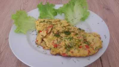 plogi1 - Śniadanie #gotujzwykopem
Omlet:jajka,śmietanka 30%,por,cebula,habanero,pomi...