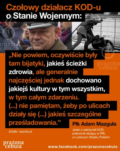 T.....o - Taki tam pan z KOD, wojskowy z czasów PRL i jeden z głównych założycieli KO...