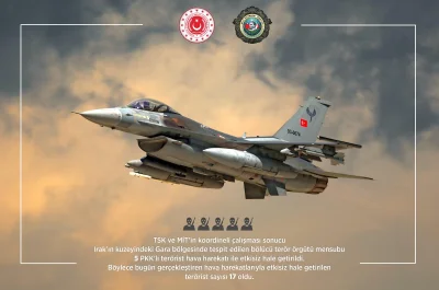 K.....e - Tureckie Lotnictwo dokonało nalotu na pozycje PKK w prowincji Dohuk.
Zginę...