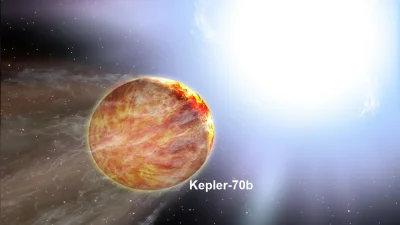 Gorti - Kepler-70b to najgorętsza odkryta dotąd planeta w kosmosie. Planeta ta znajdu...