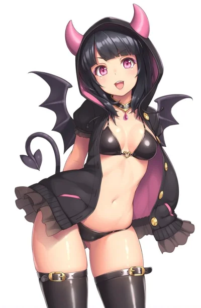 Smuffiasty - #randomanimeshit #originalcharacter #succubus #swimsuit #zakolanowkianim...