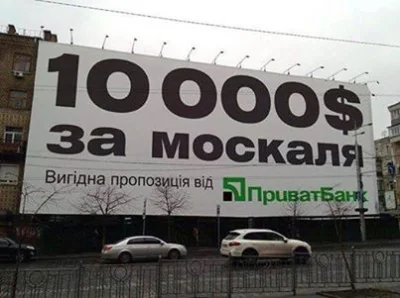 szurszur - @krnabrny: Już banery wiszą:) (chyba ze to fejk) Napis: 10 000 S za Moskal...