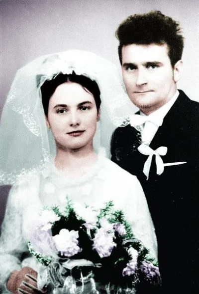 Mamoniowa - Zdjęcie ślubne Danuty i Leach Wałęsy 08.11.1969 r. #fotohistoria #leszke ...