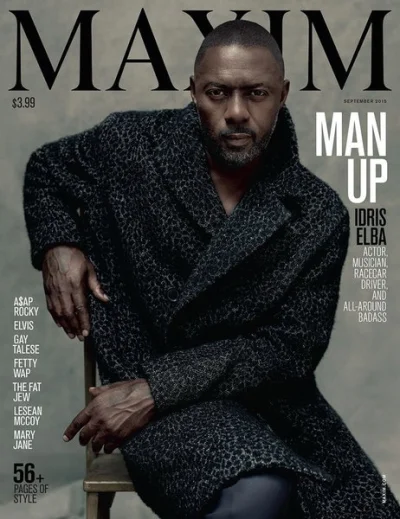 Creder - Idris Elba pierwszym mężczyzną solo na okładce amerykańskiego Maxima. #thewi...