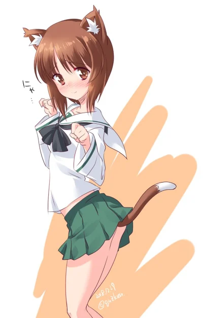 l.....f - #randomanimeshit #girlsundpanzer #mihonishizumi #schoolgirl #kemonomimi #ne...