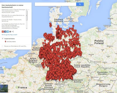 OsipSzczynukowicz - To print screen mapy Google (Braune Karte) z obozami dla imigrant...