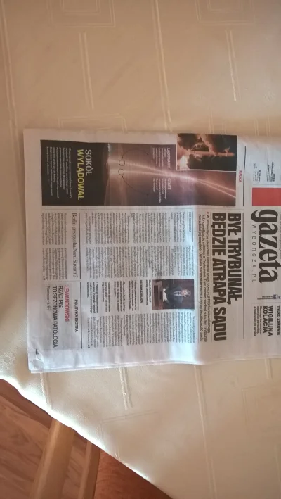 Geraziel - #spacex #media 
W wyborczej na pierwszej stronie, miłe zaskoczenie.