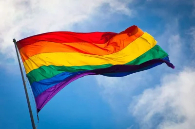 I.....o - Tęczowa flaga LGBT- symbolizuje, ze homoseksualizm powinien być jak tęcza- ...