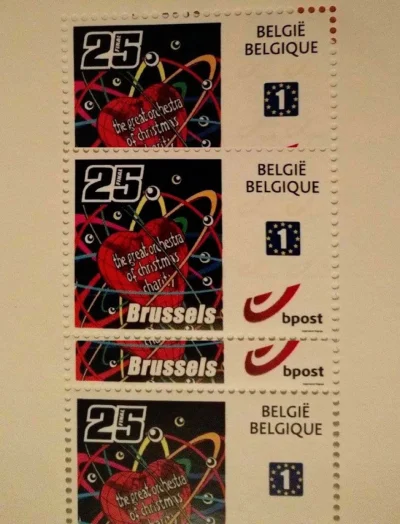profumo - Poczta belgijska ( De Post-La Poste) wypuscila znaczek z okazji 25-lecia WO...