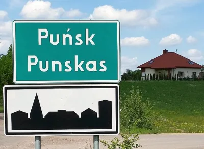 johanlaidoner - Dwujęzyczne tablice, w Puńsku obok Suwałk zamieszkałym przez ludność ...